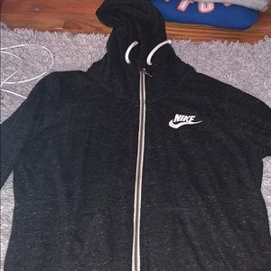 Heather grey nike zip up